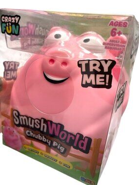 🔥 VIRAL on TikTok! NEW!  Smush World Chubby Pig Squishy by RMS Crazy Fun